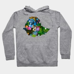 Spirograph Patterned Ethiopia States Map Hoodie